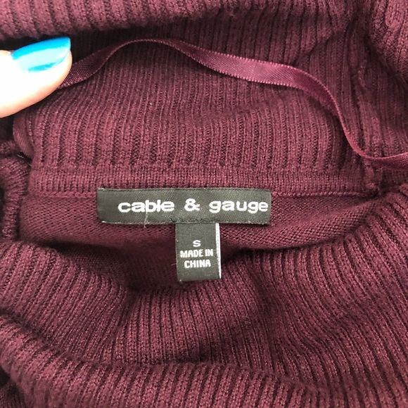 Purple & black cowl neck sweater size small - Picture 2 of 10